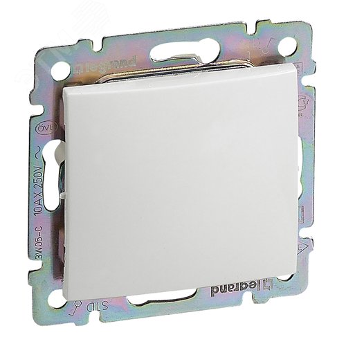 Изображение товара Выключатель 1-клавишный 10А безвинтовое крепление белый VALENA DIY (шт)