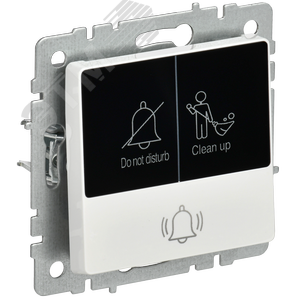 Изображение товара BRITE Кнопка звонка с индикацией для отелей 10А ВС10-1-9-БрБ белый IEK (шт)