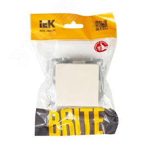 BRITE Выключатель одноклавишный перекрестный 10А ВС10-1-3-БрКр бежевый - фото 6