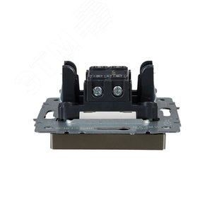 BRITE Выключатель одноклавишный проходной с индикацией 10А ВС10-1-7-БрШ шампань IEK - фото 4