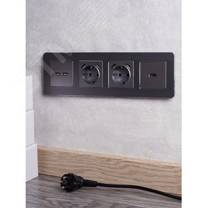 BRITE Розетка USB A+A 3.1А РЮ10-1-БрС сталь - фото 8