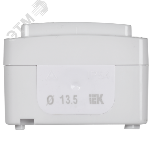 Гермес PLUS Выключатель одноклавишный кнопочный наружный белый IP54 - фото 5