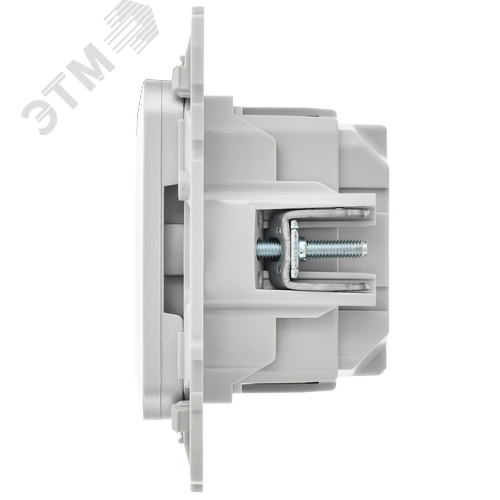 FLITE Розетка с заземлением с защитными шторками безвинтовое крепление 16А РСш11-1-ФлА алюминий IEK - фото 6