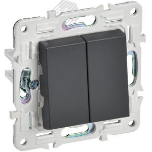 Изображение товара SKANDY Выключатель 2-клавишный проходной 10А SK-V05T титан IEK (шт)