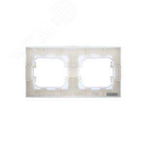 BRITE Рамка 2 поста IP44 РУ-2-БрЖ-44 жемчуг - фото 4