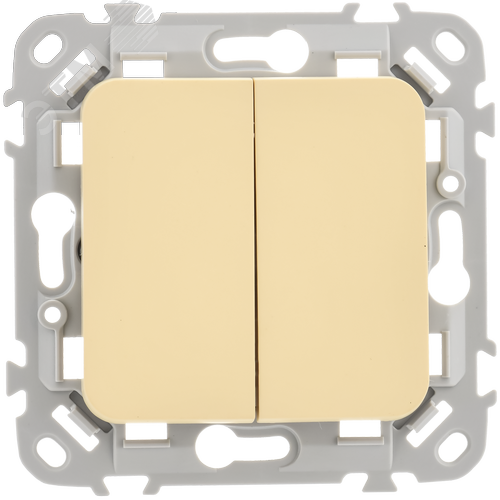 FLITE Выключатель 2-клавишный 10А ВС12-1-0-ФлН навахо IEK - фото 6