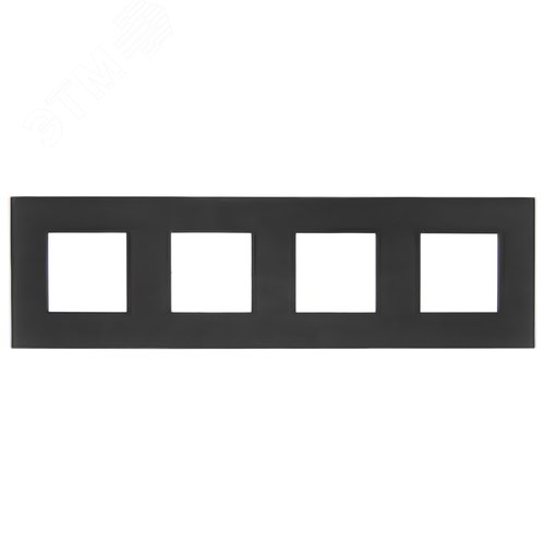 SKANDY Рамка 4-местная SK-F24G стекло графит IEK - фото 3