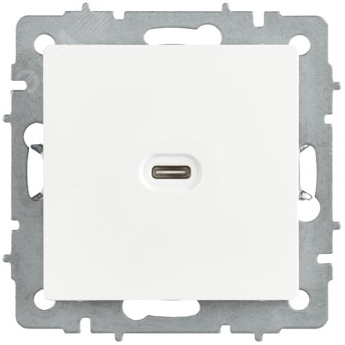 BRITE Розетка USB C 65Вт высокоскоростная зарядка РЮ12-1-БрАБ арктический белый IEK - фото 6