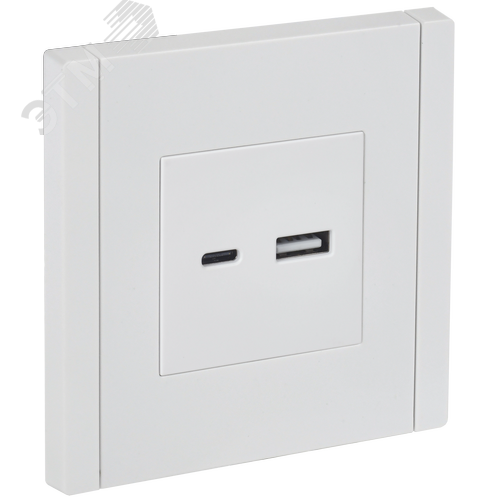 Изображение товара FORTE&PIANO Розетка USB A+C 3,1А FP250 белый IEK (шт)