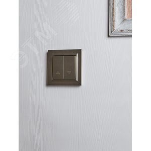BRITE Выключатель жалюзи 10А ВС10-1-5-БрШ шампань - фото 7