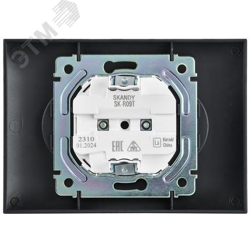 SKANDY Розетка 2-местная без заземления с защитными шторками 10А в сборе SK-R09T титан IEK - фото 5
