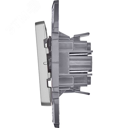 Выключатель 1-клавишный проходной 10АХ безвинтовое крепление алюминий INSPIRIA - фото 6