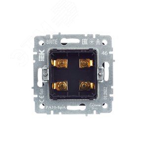 BRITE Аудиорозетка 4 поста РА10-БрА алюминий - фото 4