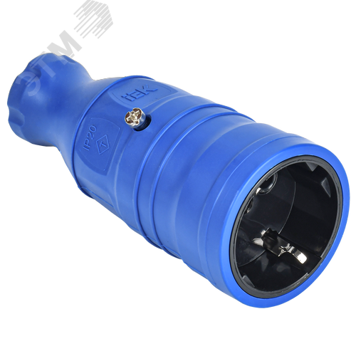 Изображение товара Розетка переносная РБп14-1-0м IP20 синяя OMEGA (шт)