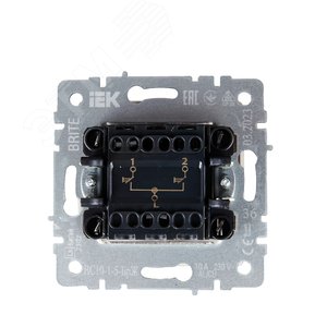 BRITE Выключатель жалюзи 10А ВС10-1-5-БрЖ жемчуг - фото 5