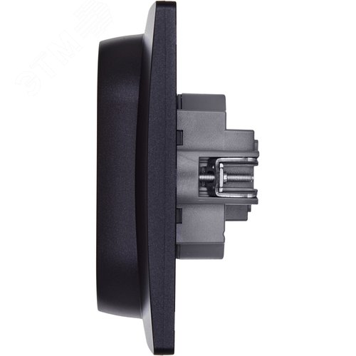 Розетка 2-местная с заземлением с защитными шторками 16А в сборе антрацит INSPIRIA - фото 2