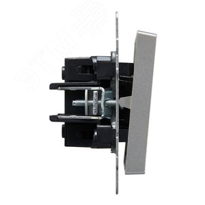 BRITE Выключатель трехклавишный 10А ВС10-3-0-БрА алюминий - фото 3