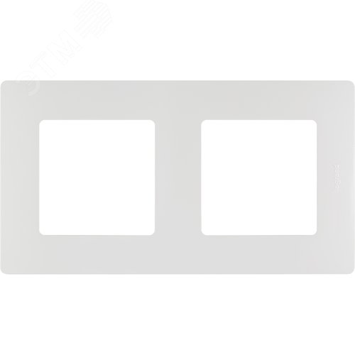 Рамка 2-местная белый ETIKA - фото 4