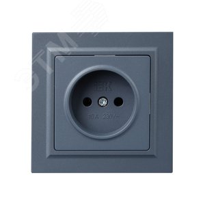 BRITE Розетка 1 пост без заземления без защитных шторок 10А в сборе РСР10-1-0-БрМ маренго IEK - фото 2