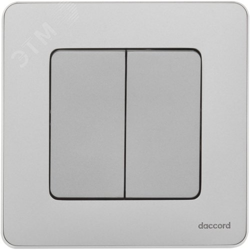 Выключатель 2-клавишный 10АХ безвинтовое крепление алюминий INSPIRIA - фото 6