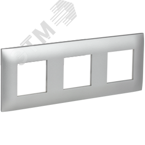SKANDY Рамка 3-местная SK-F03S серебряный IEK - фото 1