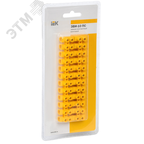 Зажим винтовой ЗВИ-10 2.5-6мм.кв 2шт не поддер живает горение желтый - фото 2