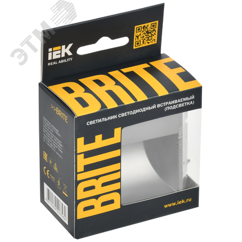 BRITE Подсветка LED встраиваемая ПЛ20-БрС сталь - фото 2