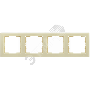 Изображение товара Рамка 4 местная горизонтальная BOLERO кремовый (шт)