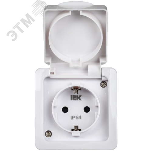 Гермес PLUS Розетка с заземлением наружная с крышкой IP54 - фото 2