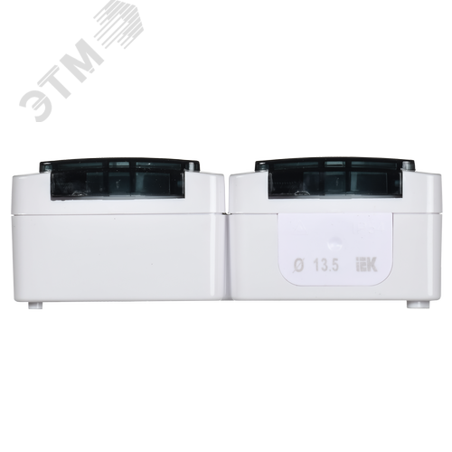 Гермес PLUS Розетка двойная наружная с заземлением с крышкой IP54 - фото 4