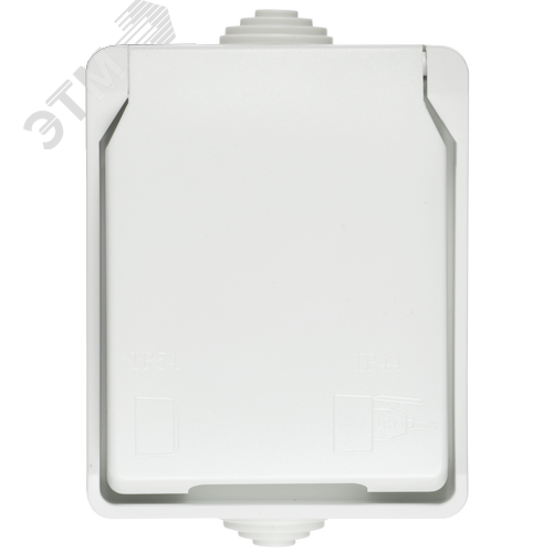 FORS Розетка 1-местная с заземлением для открытой установки 16А IP54 РСб20-3-ФБ белый ФОРС - фото 2