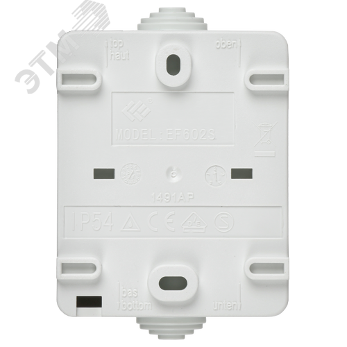 FORS Розетка 1-местная с заземлением для открытой установки 16А IP54 РСб20-3-ФБ белый ФОРС - фото 3