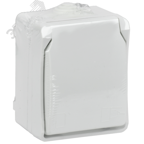 FORS Розетка 1-местная с заземлением для открытой установки 16А IP54 РСб20-3-ФБ белый ФОРС - фото 6