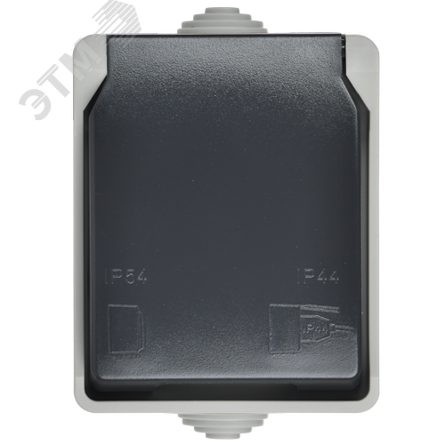 ФОРС Розетка наружная с заземлением с крышкой IP54 артикул ERS12-K03-16 ...