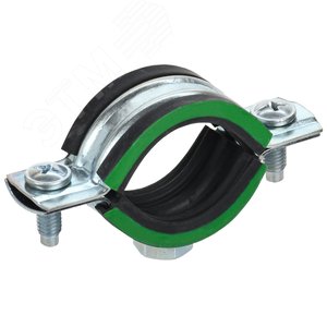 Изображение товара Скоба металлическая двухкомпонентная ELASTA с резиновым уплотнителем d=11-15 мм (шт)