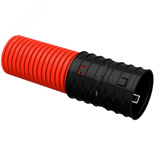 Изображение товара ELASTA Труба гофрированная двустенная жесткая ПНД d=125мм красная (5,7м) IEK (шт)