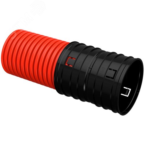 Изображение товара ELASTA Труба гофрированная двустенная жесткая ПНД d=160мм красная (5,7м) IEK (шт)