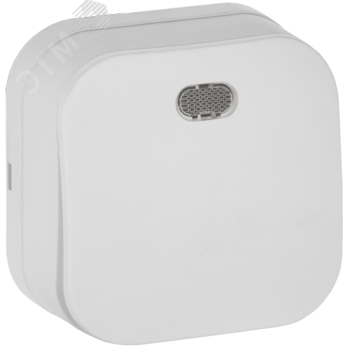 GLORY Выключатель 1-клавишный для открытой установки с индикацией 10А ВС20-1-1-ХБм белый матовый IEK - фото 1