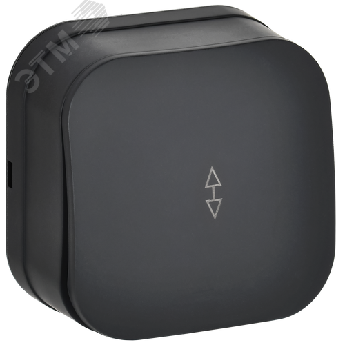 Изображение товара GLORY Выключатель 1-клавишный для открытой установки проходной 10А ВСп10-1-0-ХЧм черный матовый IEK (шт)