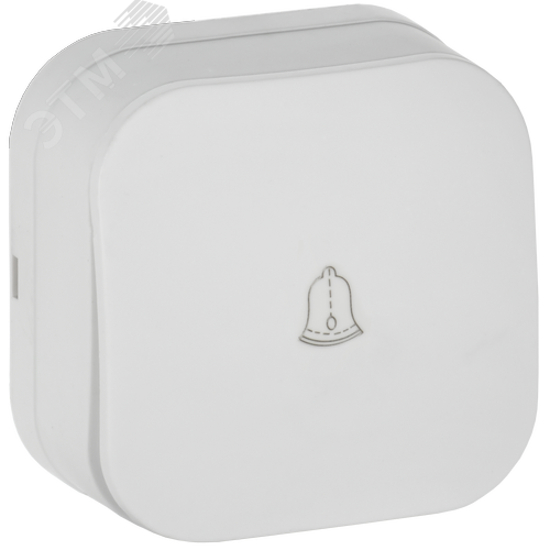 Изображение товара GLORY Выключатель 1-клавишный для открытой установки самовозвратный 10А ВСс20-1-0-ХБм белый матовый IEK (шт)