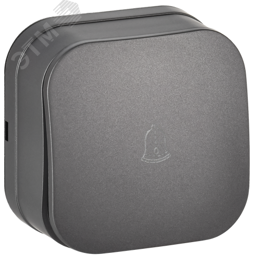 Изображение товара GLORY Выключатель 1-клавишный для открытой установки самовозвратный 10А ВСс20-1-0-ХСм сталь матовый IEK (шт)