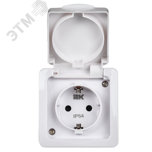 Гермес PLUS Выключатель одноклавишный проходной наружный белый IP54 - фото 3