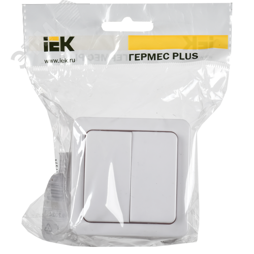 Гермес PLUS Выключатель двухклавишный ВС20-2-0-ГПБ наружный IP54 - фото 2