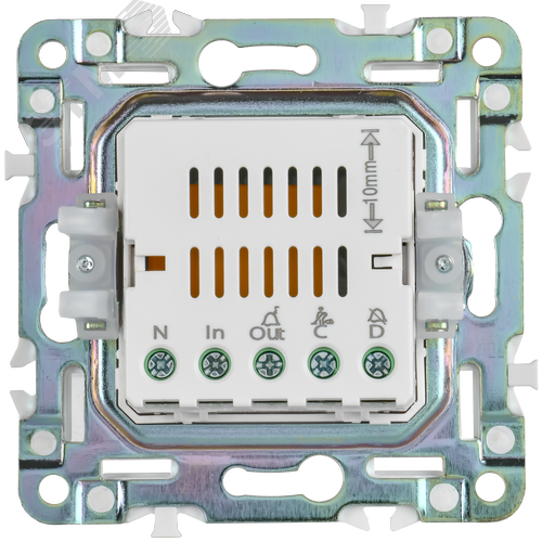 SKANDY Кнопка звонка с индикацией для отелей 10А SK-V17S серебряный IEK - фото 6