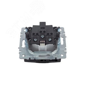 BRITE Розетка с заземлением с защитными шторками и крышкой 16А IP44 РСбш10-3-44-БрЧ черный - фото 8