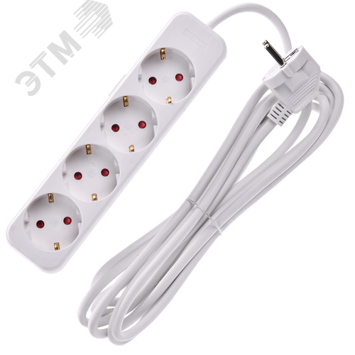 Удлинитель UMA У04 4 места 2P+PE 3м 3х1мм2 10А белый - фото 3