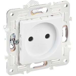 SKANDY Розетка без заземления без защитных шторок 10А SK-R02W арктический белый IEK - фото 1