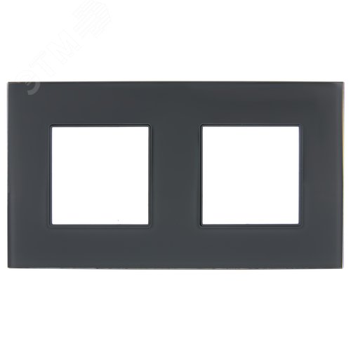 SKANDY Рамка 2-местная SK-F22G стекло графит IEK - фото 4