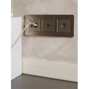 BRITE Рамка 3 поста РУ-3-1-Бр металл шампань RE AL IEK - фото 5