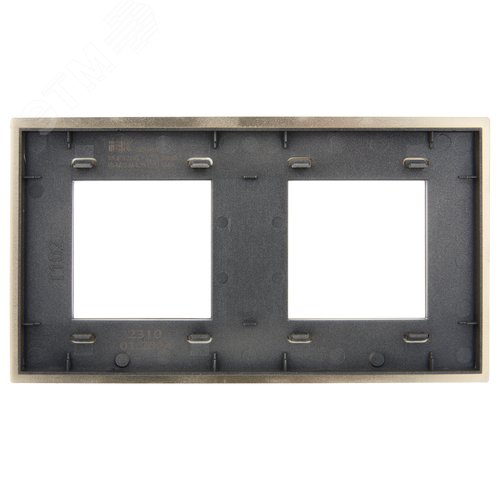 SKANDY Рамка 2-местная SK-F32Sh металл шампань IEK - фото 4